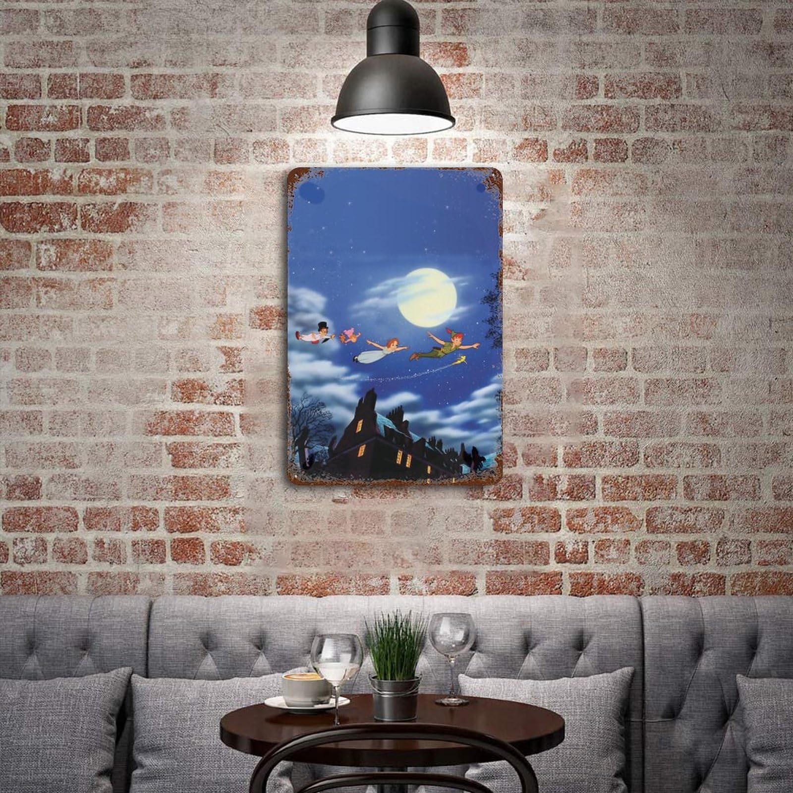 Amazon.co.jp: ブリキ看板 ビンテージ風 ピーター パン 金属ポスター